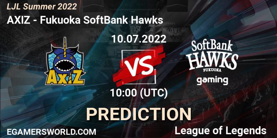 AXIZ vs Fukuoka SoftBank Hawks: Match Prediction. 10.07.22, LoL, LJL Summer 2022