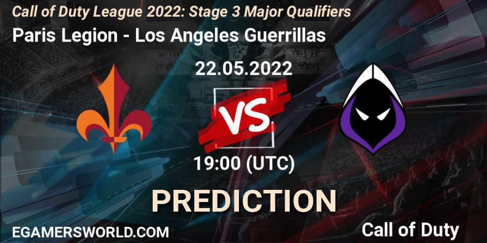 Paris Legion vs Los Angeles Guerrillas: Match Prediction. 22.05.22, Call of Duty, Call of Duty League 2022: Stage 3