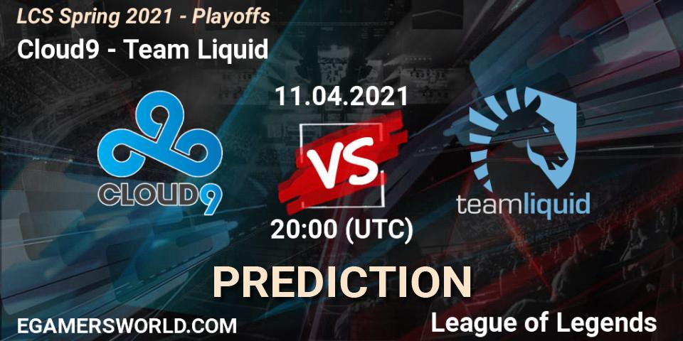 Cloud9 vs Team Liquid: Match Prediction. 11.04.2021 at 20:00, LoL, LCS Spring 2021 - Playoffs
