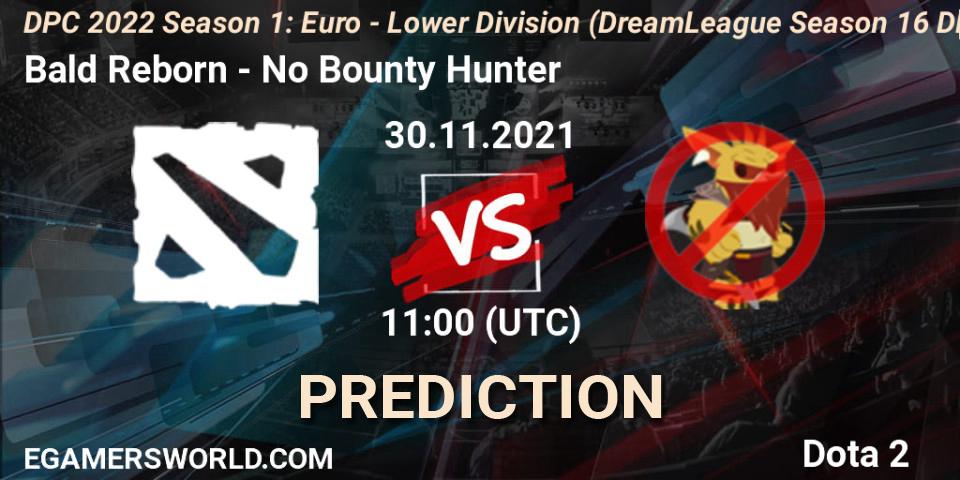 Bald Reborn vs No Bounty Hunter: Match Prediction. 30.11.2021 at 10:56, Dota 2, DPC 2022 Season 1: Euro - Lower Division (DreamLeague Season 16 DPC WEU)