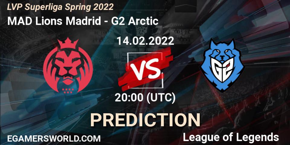 MAD Lions Madrid vs G2 Arctic: Match Prediction. 14.02.2022 at 19:00, LoL, LVP Superliga Spring 2022