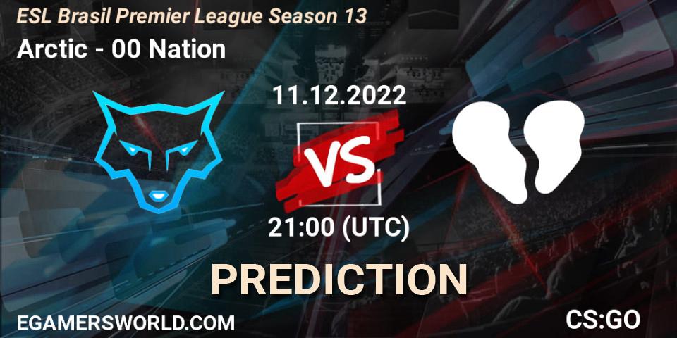 Arctic vs 00 Nation: Match Prediction. 11.12.2022 at 21:00, Counter-Strike (CS2), ESL Brasil Premier League Season 13