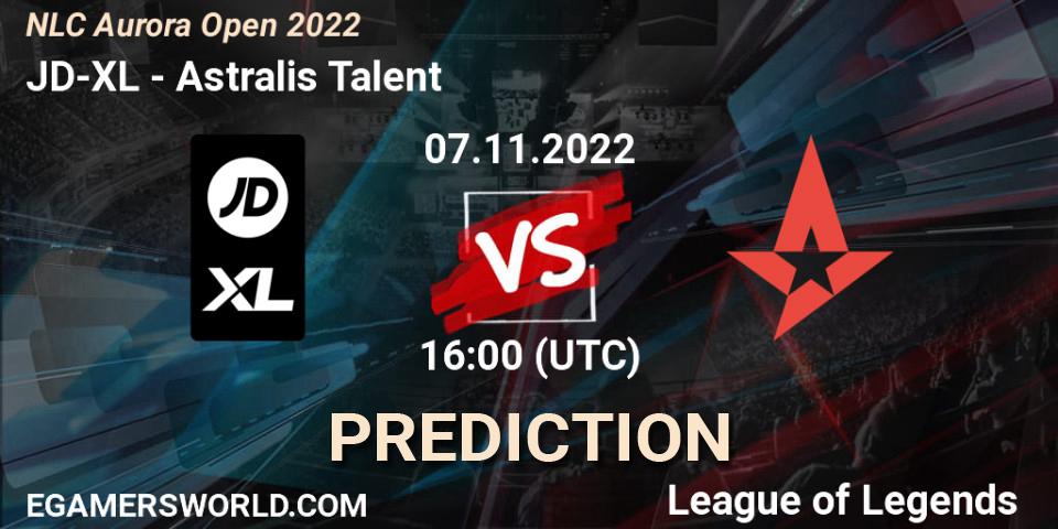 JD-XL vs Astralis Talent: Match Prediction. 07.11.2022 at 17:00, LoL, NLC Aurora Open 2022