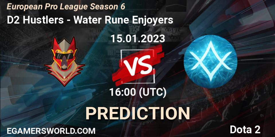 D2 Hustlers vs Water Rune Enjoyers: Match Prediction. 15.01.23, Dota 2, European Pro League Season 6