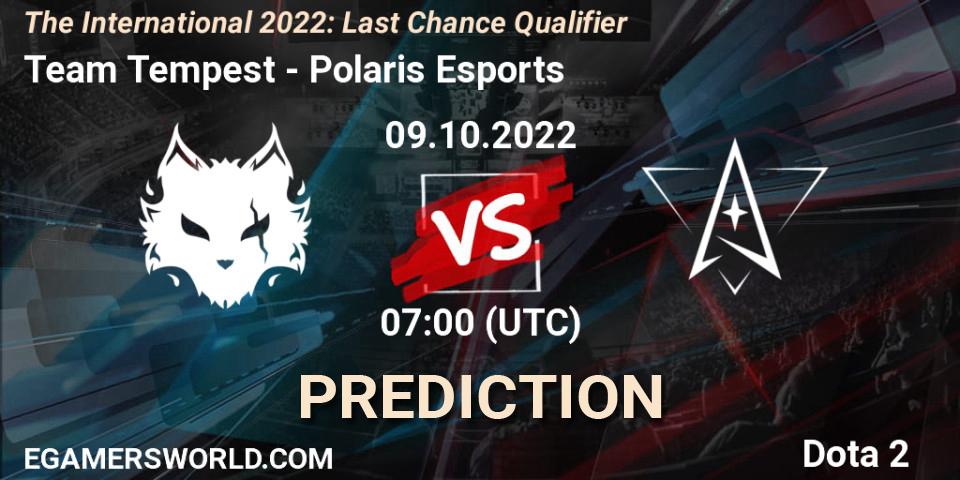Team Tempest vs Polaris Esports: Match Prediction. 09.10.22, Dota 2, The International 2022: Last Chance Qualifier