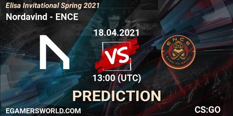 Nordavind vs ENCE: Match Prediction. 18.04.2021 at 13:25, Counter-Strike (CS2), Elisa Invitational Spring 2021