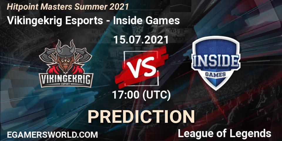 Vikingekrig Esports vs Inside Games: Match Prediction. 15.07.2021 at 17:00, LoL, Hitpoint Masters Summer 2021