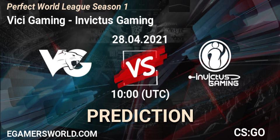 Vici Gaming vs Invictus Gaming: Match Prediction. 28.04.2021 at 11:00, Counter-Strike (CS2), Perfect World League Season 1