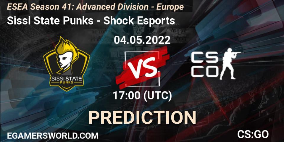 Sissi State Punks vs Shock Esports: Match Prediction. 05.05.2022 at 14:00, Counter-Strike (CS2), ESEA Season 41: Advanced Division - Europe