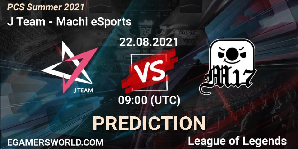 J Team vs Machi eSports: Match Prediction. 22.08.21, LoL, PCS Summer 2021