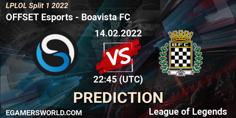 OFFSET Esports vs Boavista FC: Match Prediction. 14.02.2022 at 22:45, LoL, LPLOL Split 1 2022