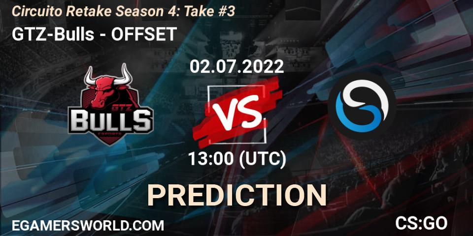 GTZ-Bulls vs OFFSET: Match Prediction. 02.07.22, CS2 (CS:GO), Circuito Retake Season 4: Take #3