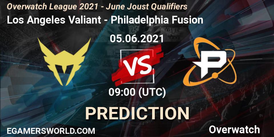 Los Angeles Valiant vs Philadelphia Fusion: Match Prediction. 05.06.2021 at 09:00, Overwatch, Overwatch League 2021 - June Joust Qualifiers