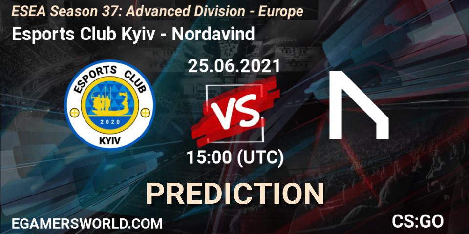 Esports Club Kyiv vs Nordavind: Match Prediction. 25.06.21, CS2 (CS:GO), ESEA Season 37: Advanced Division - Europe
