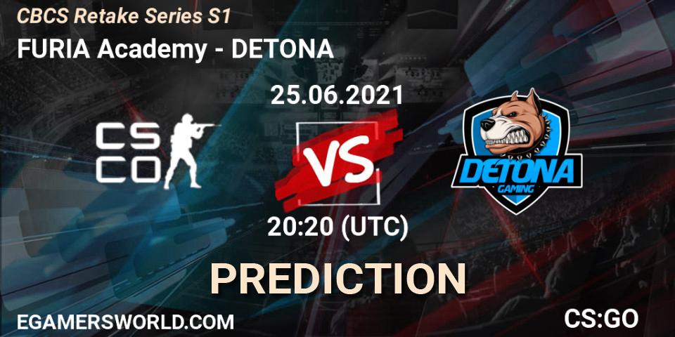 FURIA Academy vs DETONA: Match Prediction. 25.06.2021 at 19:20, Counter-Strike (CS2), CBCS Retake Series S1