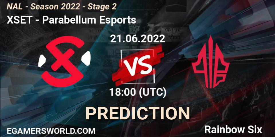 XSET vs Parabellum Esports: Match Prediction. 21.06.2022 at 18:00, Rainbow Six, NAL - Season 2022 - Stage 2