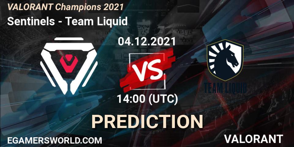 Sentinels vs Team Liquid: Match Prediction. 04.12.2021 at 19:00, VALORANT, VALORANT Champions 2021