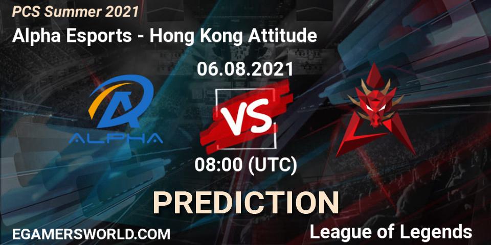 Alpha Esports vs Hong Kong Attitude: Match Prediction. 06.08.21, LoL, PCS Summer 2021