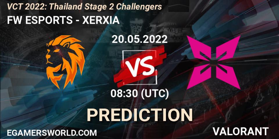 FW ESPORTS vs XERXIA: Match Prediction. 20.05.2022 at 08:30, VALORANT, VCT 2022: Thailand Stage 2 Challengers
