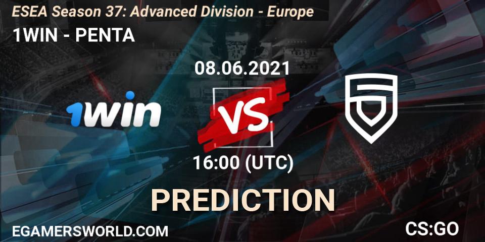 1WIN vs PENTA: Match Prediction. 08.06.21, CS2 (CS:GO), ESEA Season 37: Advanced Division - Europe