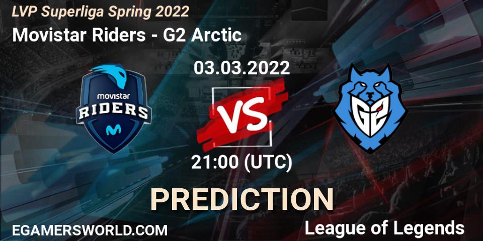 Movistar Riders vs G2 Arctic: Match Prediction. 03.03.2022 at 21:00, LoL, LVP Superliga Spring 2022