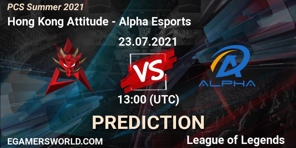 Hong Kong Attitude vs Alpha Esports: Match Prediction. 23.07.21, LoL, PCS Summer 2021