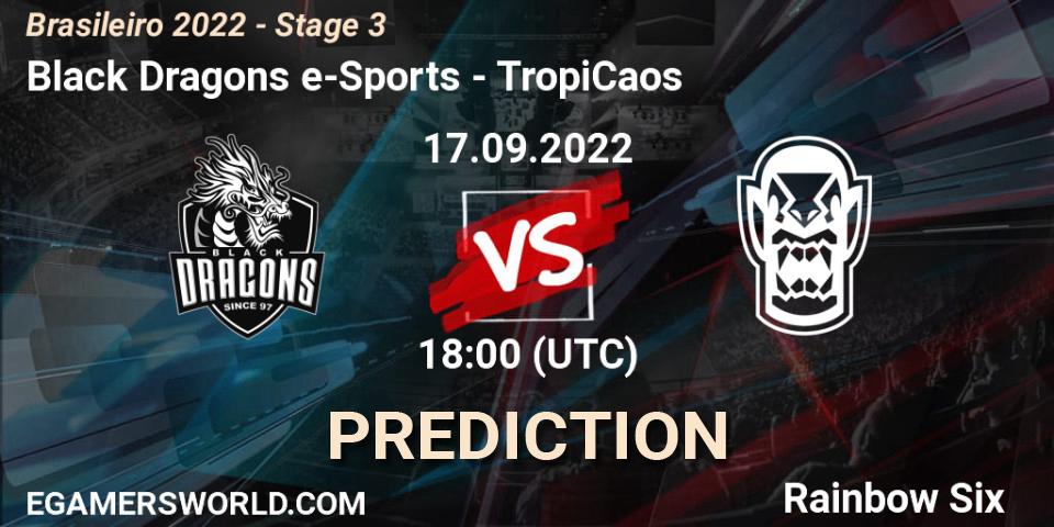 Black Dragons e-Sports vs TropiCaos: Match Prediction. 17.09.2022 at 18:00, Rainbow Six, Brasileirão 2022 - Stage 3