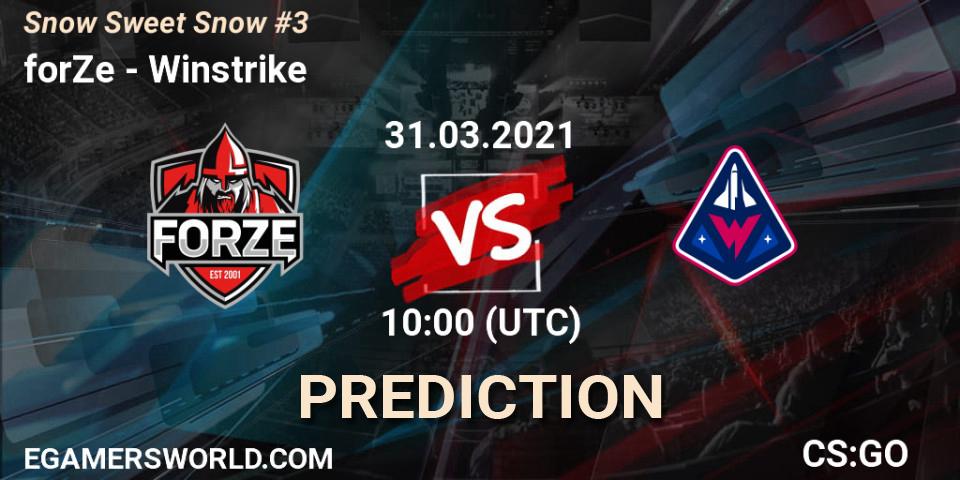 forZe vs Winstrike: Match Prediction. 31.03.21, CS2 (CS:GO), Snow Sweet Snow #3