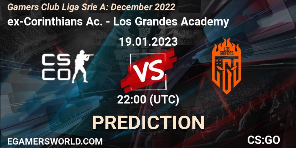 ex-Corinthians Ac. vs Los Grandes Academy: Match Prediction. 19.01.2023 at 22:00, Counter-Strike (CS2), Gamers Club Liga Série A: December 2022