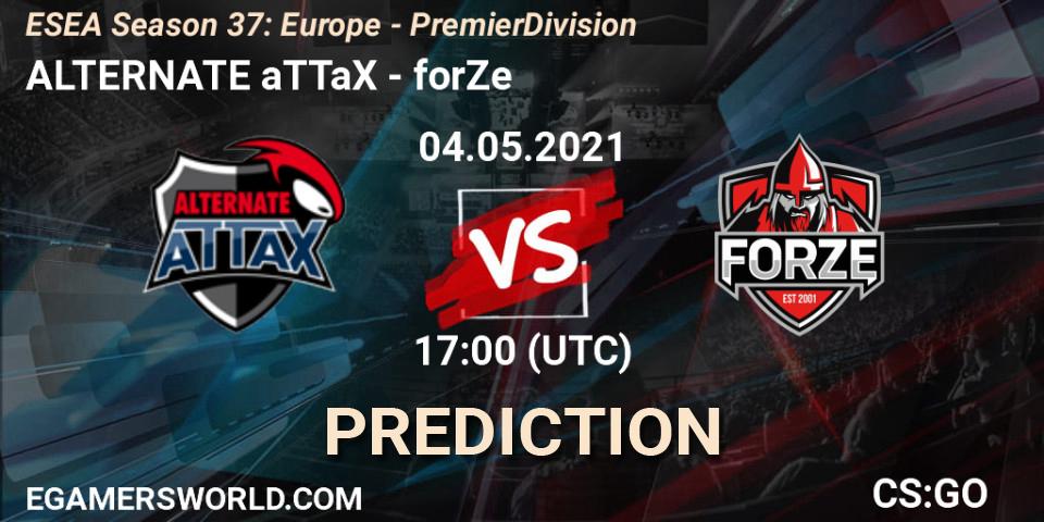 ALTERNATE aTTaX vs forZe: Match Prediction. 16.06.2021 at 17:00, Counter-Strike (CS2), ESEA Season 37: Europe - Premier Division