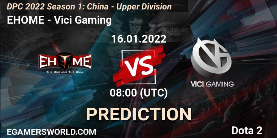 EHOME vs Vici Gaming: Match Prediction. 16.01.22, Dota 2, DPC 2022 Season 1: China - Upper Division