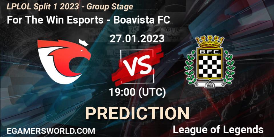 For The Win Esports vs Boavista FC: Match Prediction. 27.01.23, LoL, LPLOL Split 1 2023 - Group Stage