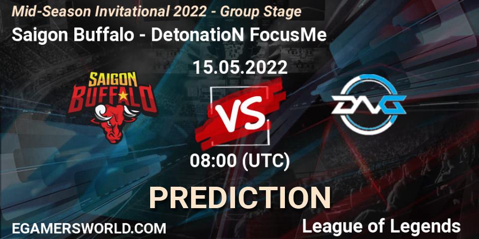 Saigon Buffalo vs DetonatioN FocusMe: Match Prediction. 15.05.2022 at 08:00, LoL, Mid-Season Invitational 2022 - Group Stage