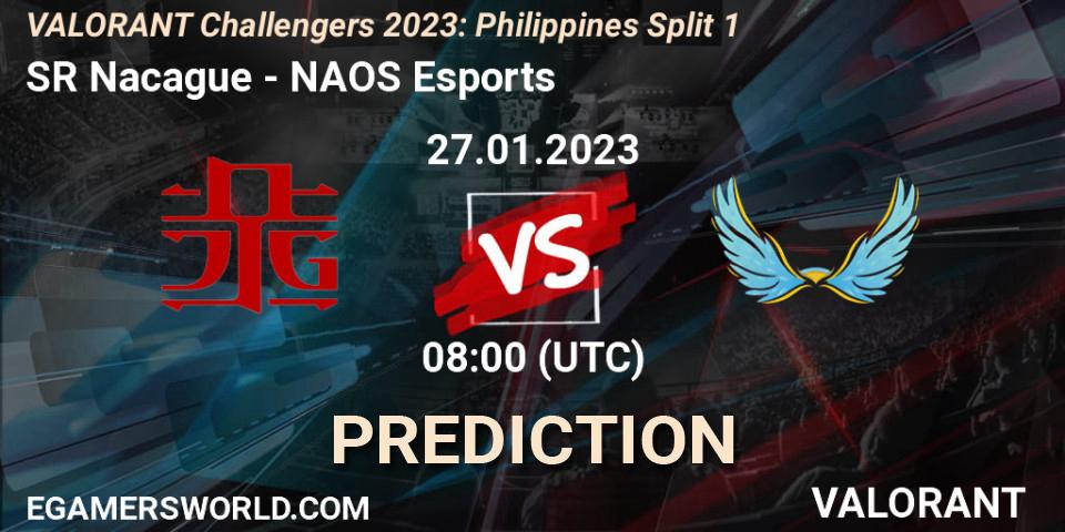 SR Nacague vs NAOS Esports: Match Prediction. 27.01.2023 at 08:00, VALORANT, VALORANT Challengers 2023: Philippines Split 1