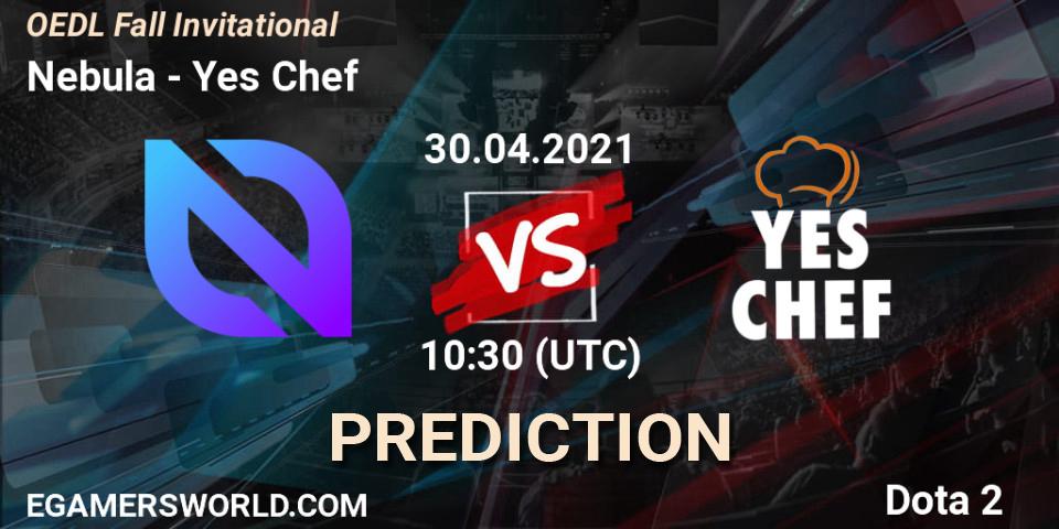 Nebula vs Yes Chef: Match Prediction. 30.04.2021 at 10:36, Dota 2, OEDL Fall Invitational