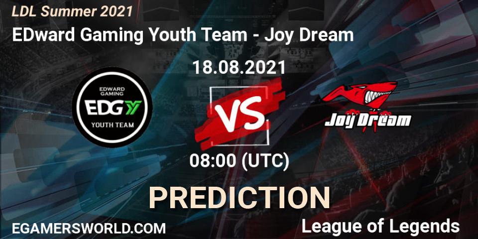 EDward Gaming Youth Team vs Joy Dream: Match Prediction. 18.08.21, LoL, LDL Summer 2021