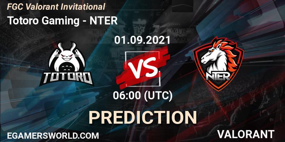 Totoro Gaming vs NTER: Match Prediction. 03.09.2021 at 06:00, VALORANT, FGC Valorant Invitational