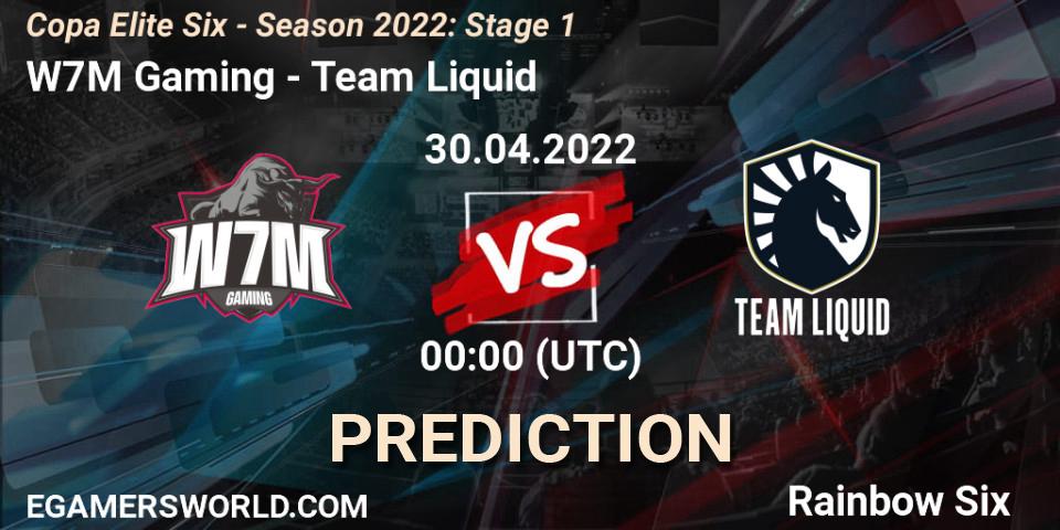 W7M Gaming vs Team Liquid: Match Prediction. 29.04.2022 at 23:00, Rainbow Six, Copa Elite Six - Season 2022: Stage 1