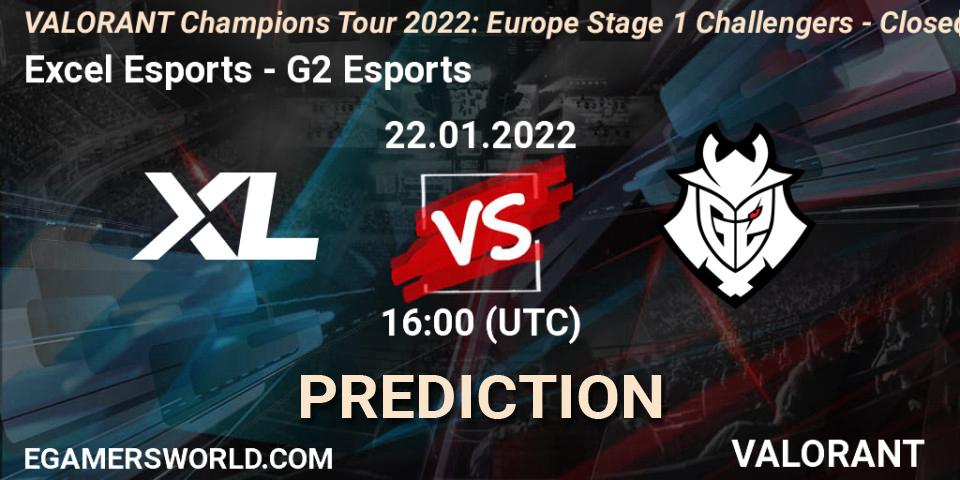 Excel Esports vs G2 Esports: Match Prediction. 22.01.2022 at 16:00, VALORANT, VCT 2022: Europe Stage 1 Challengers - Closed Qualifier 2