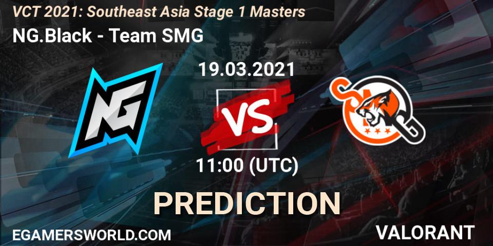 NG.Black vs Team SMG: Match Prediction. 19.03.2021 at 11:50, VALORANT, VCT 2021: Southeast Asia Stage 1 Masters
