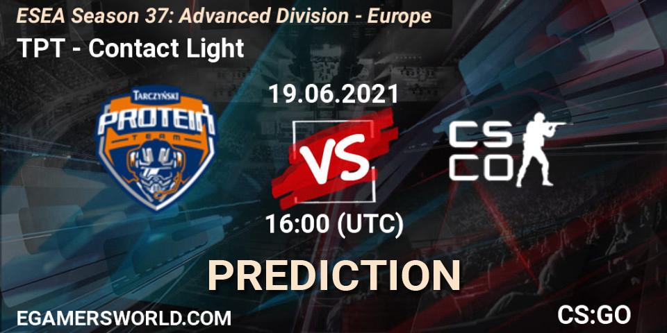 TPT vs Contact Light: Match Prediction. 21.06.2021 at 18:00, Counter-Strike (CS2), ESEA Season 37: Advanced Division - Europe