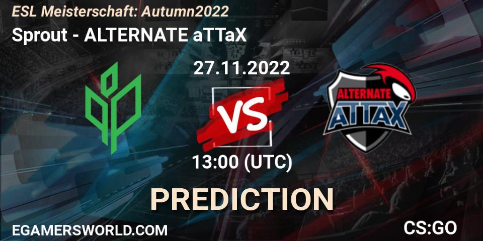 Sprout vs ALTERNATE aTTaX: Match Prediction. 27.11.22, CS2 (CS:GO), ESL Meisterschaft: Autumn 2022