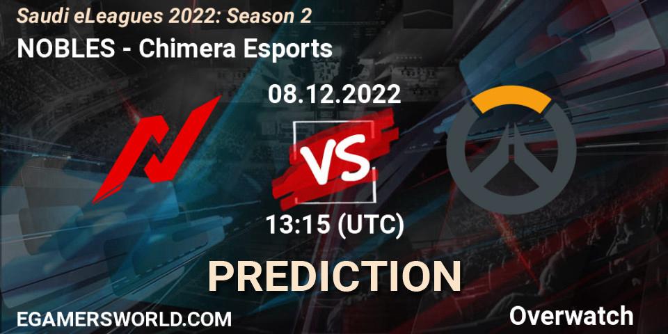 NOBLES vs Chimera Esports: Match Prediction. 08.12.22, Overwatch, Saudi eLeagues 2022: Season 2