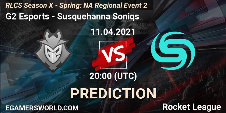 G2 Esports vs Susquehanna Soniqs: Match Prediction. 11.04.2021 at 20:00, Rocket League, RLCS Season X - Spring: NA Regional Event 2