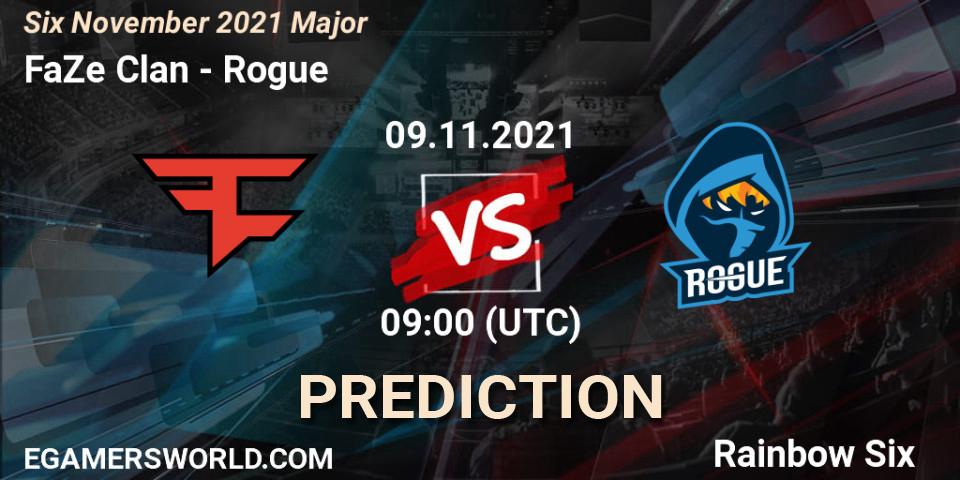 Rogue vs FaZe Clan: Match Prediction. 10.11.2021 at 16:30, Rainbow Six, Six Sweden Major 2021