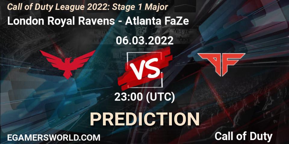 London Royal Ravens vs Atlanta FaZe: Match Prediction. 06.03.2022 at 23:00, Call of Duty, Call of Duty League 2022: Stage 1 Major