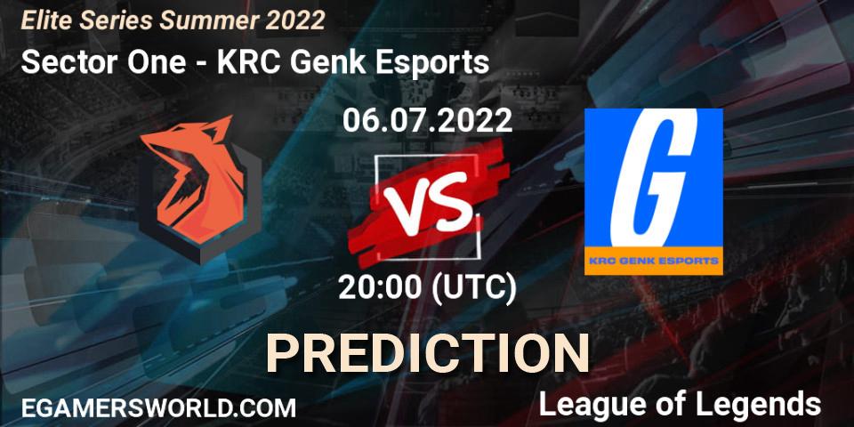 Sector One vs KRC Genk Esports: Match Prediction. 06.07.2022 at 20:00, LoL, Elite Series Summer 2022