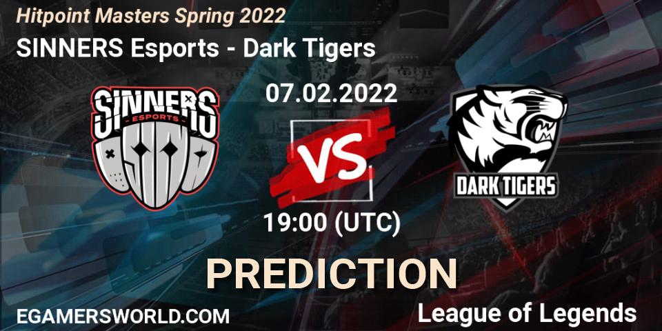 SINNERS Esports vs Dark Tigers: Match Prediction. 07.02.2022 at 19:00, LoL, Hitpoint Masters Spring 2022