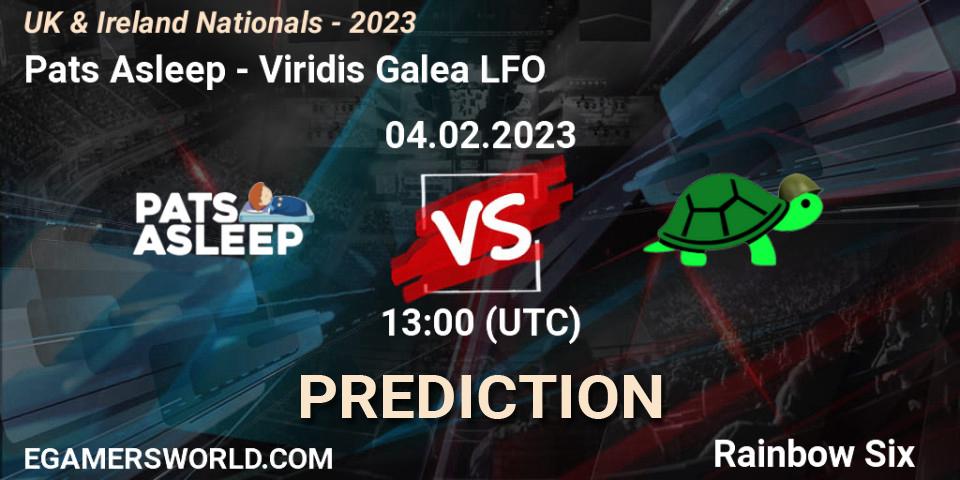 Pats Asleep vs Viridis Galea LFO: Match Prediction. 04.02.2023 at 13:00, Rainbow Six, UK & Ireland Nationals - 2023