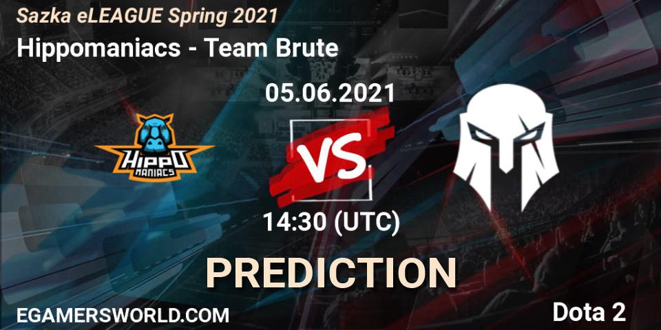 Hippomaniacs vs Team Brute: Match Prediction. 05.06.2021 at 15:00, Dota 2, Sazka eLEAGUE Spring 2021